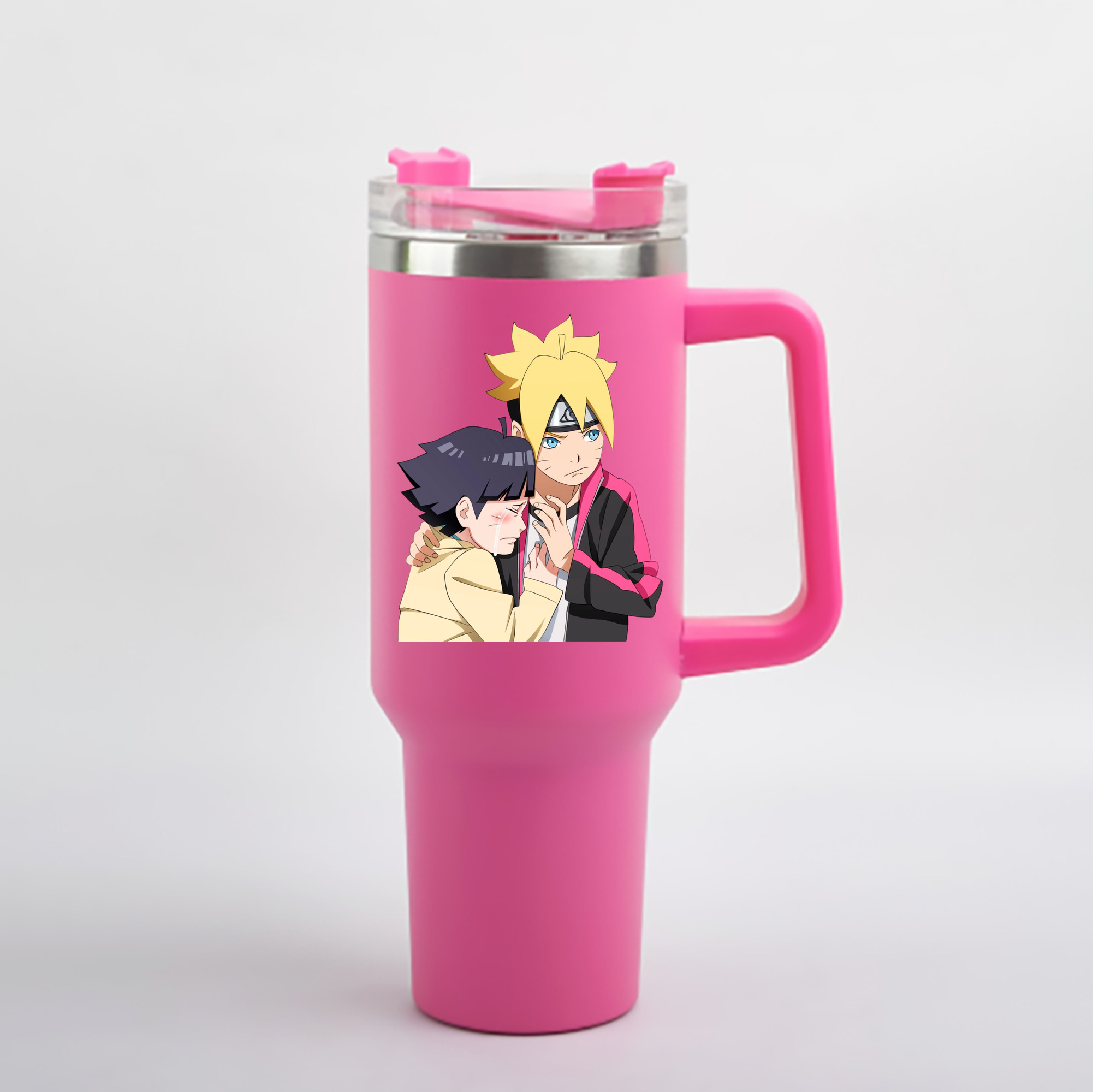 （画像用） NARUTO -ナルト- うずまき ボルト Uzumaki Boruto 1200mL車用タンブラー - クリスタルステッカー（プラスチックストロー付き）